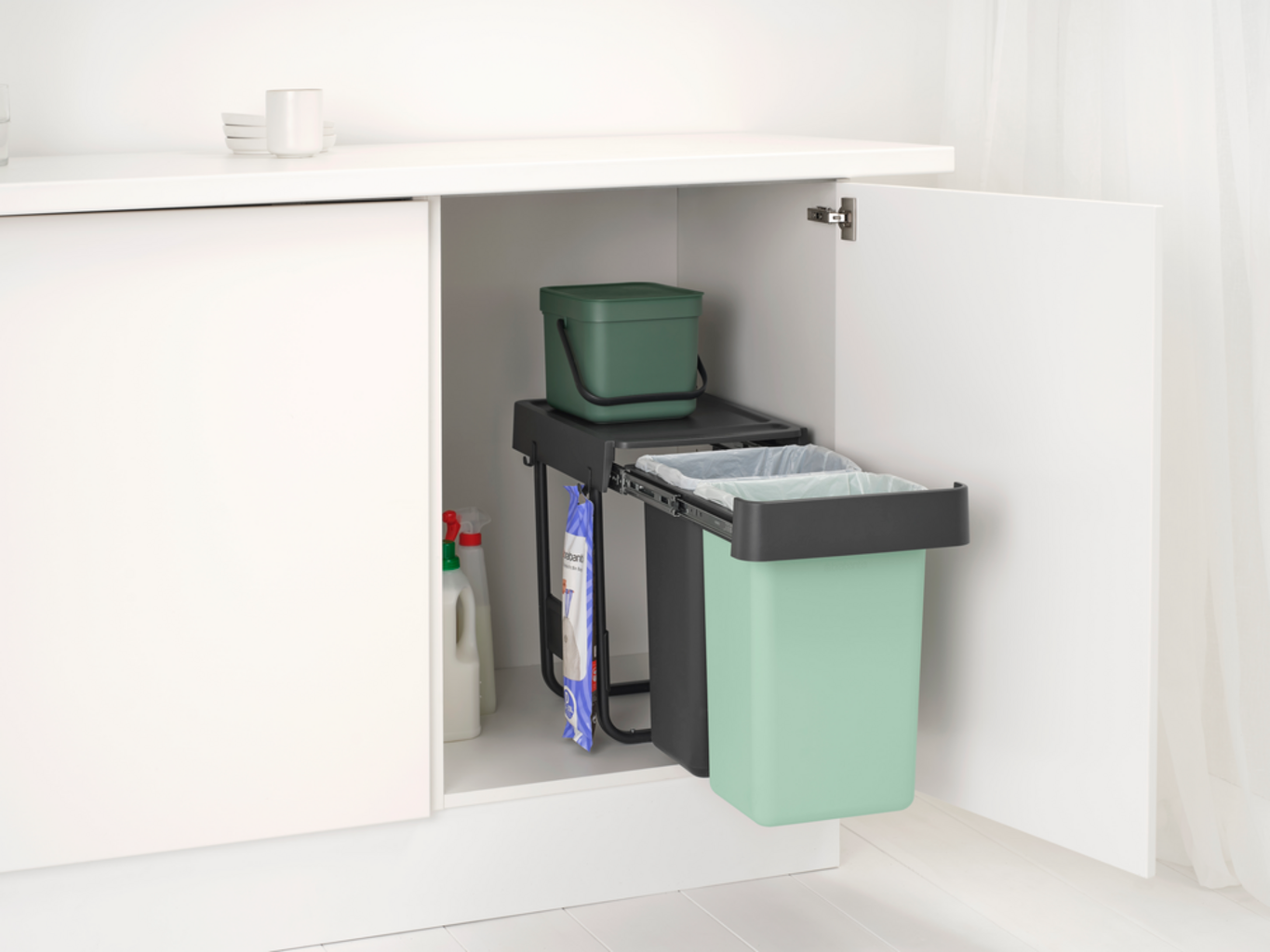 brabantia Poubelle Intégrée - Sort & Go - 2 x 15 L