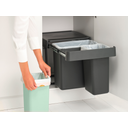 brabantia Sort & Go Built-In Waste Bin - 10 + 10 + 20 L