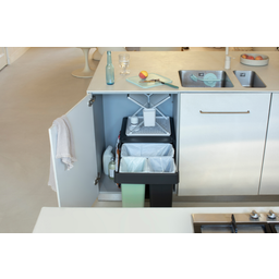 brabantia Sort & Go Built-In Waste Bin - 10 + 10 + 20 L