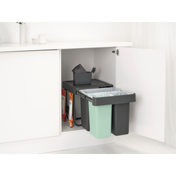 brabantia Sort & Go Built-In Waste Bin - 10 + 10 + 20 L