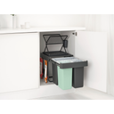 brabantia Sort & Go Built-In Waste Bin - 10 + 10 + 20 L
