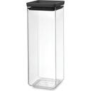 Tasty+ - Barattolo Quadrato Impilabile - Dark Grey - 2,5 L