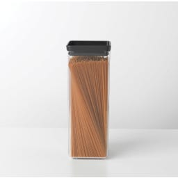 Tasty+ - Barattolo Quadrato Impilabile - Dark Grey - 2,5 L