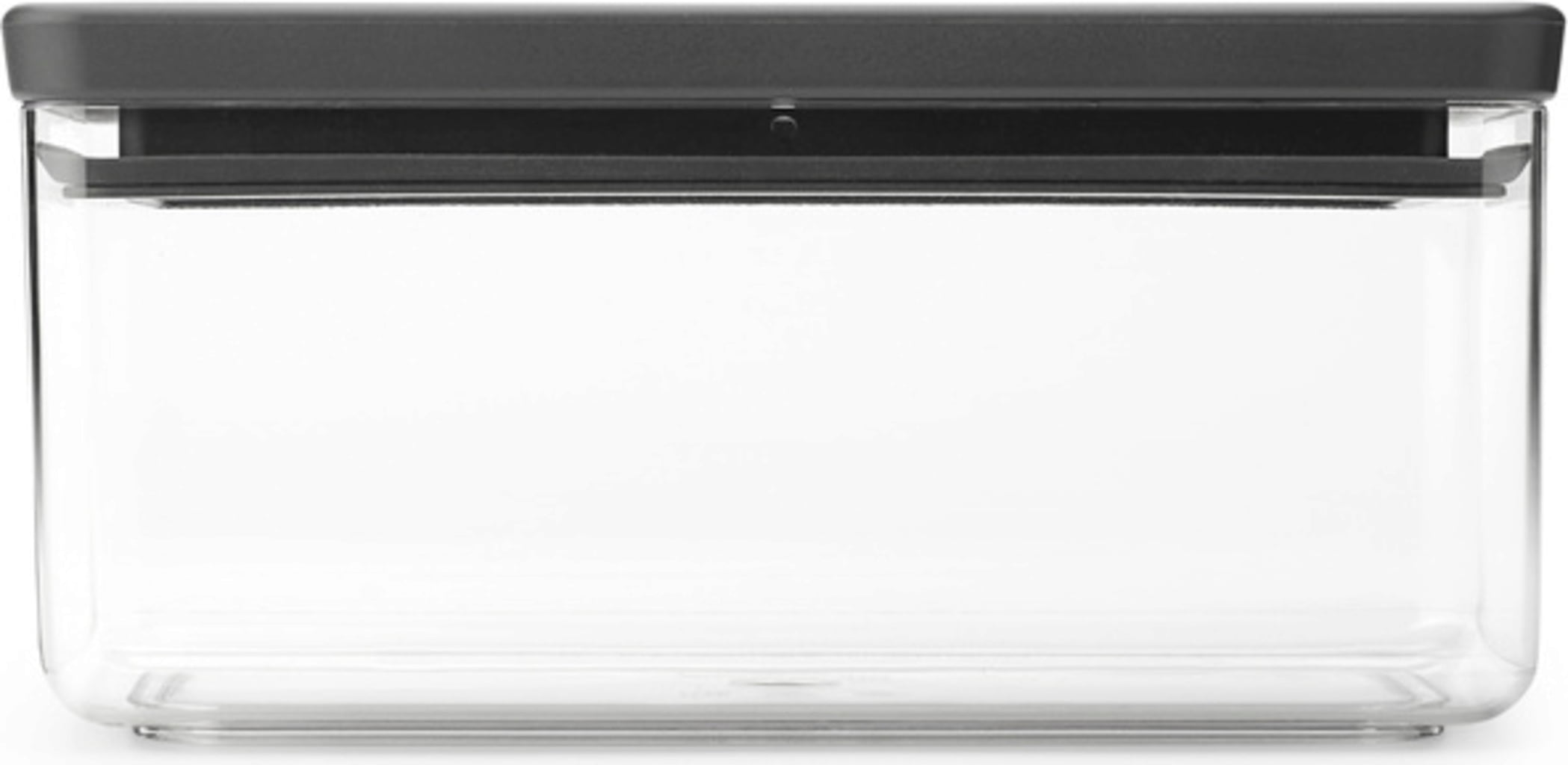 Stapelbare Vorratsdosen eckig, Tasty+, dark grey - 1,5 L