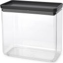 Stapelbare Vorratsdosen eckig, Tasty+, dark grey - 5,4 L