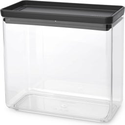 Stapelbare Vorratsdosen eckig, Tasty+, dark grey - 5,4 L