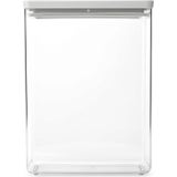 Tasty+ - Barattolo Quadrato Impilabile - Light Grey