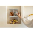 Tasty+ Stackable Rectangular Storage Containers, Light Grey - Set 1 (2x 1.6 L and 1x 3.5 L)