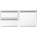 Tasty+ Stackable Rectangular Storage Containers, Light Grey - Set 2 (2x 1.5 L and 1x 3.5 L)