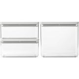 Tasty+ Stackable Rectangular Storage Containers, Light Grey