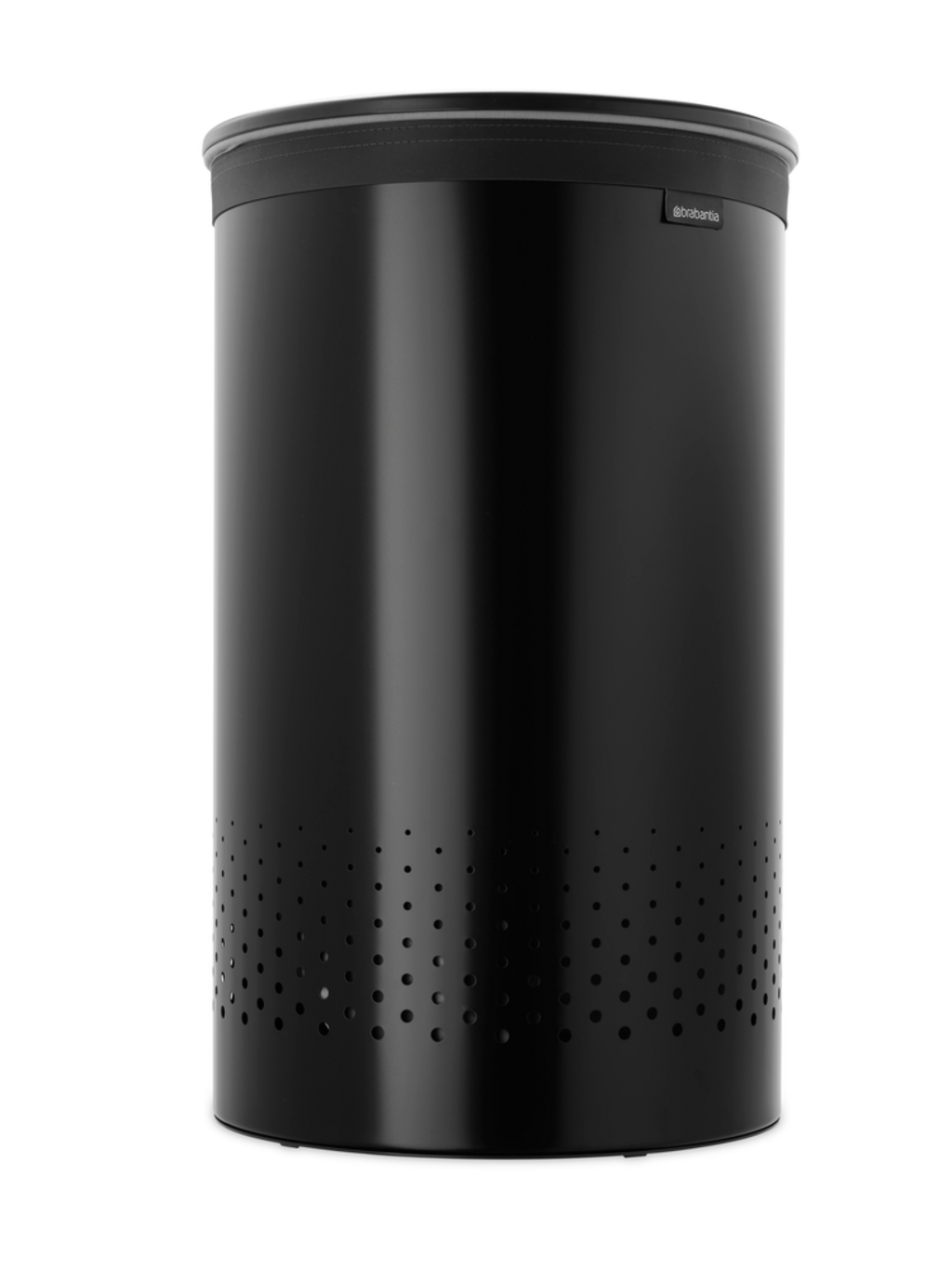 brabantia Laundry Box with Plastic Lid - 60 Litres - Matt Black
