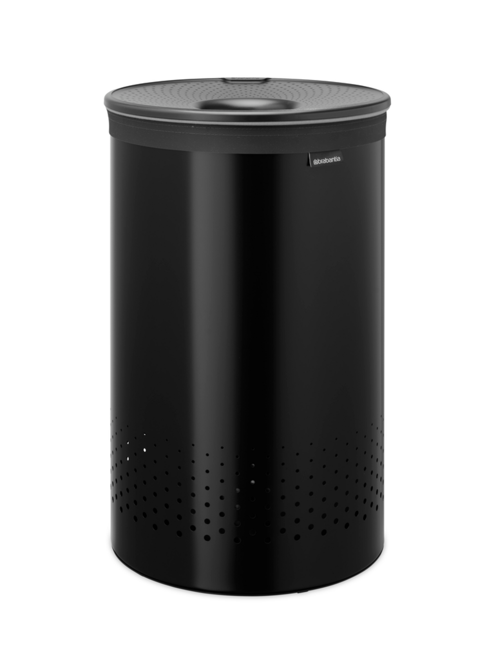 brabantia Laundry Box with Plastic Lid - 60 Litres - Matt Black