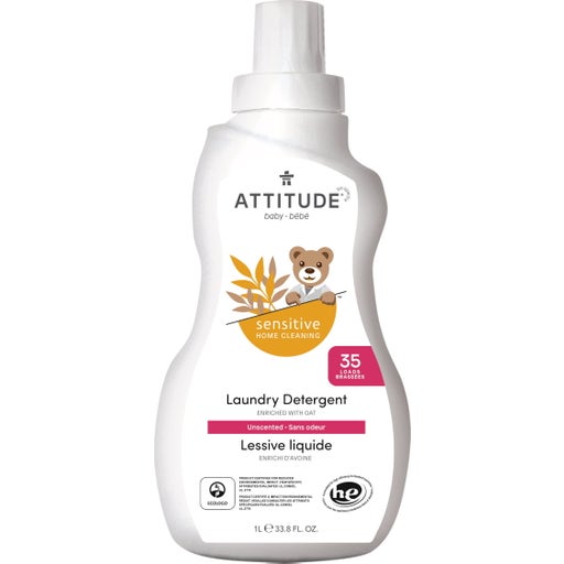 ATTITUDE Lessive Liquide Bébé pour Peau Sensible - 1 L