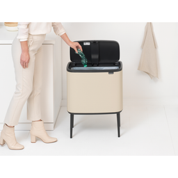 brabantia Kosz Bo Touch 36 L z plastikową wkładką - Soft Beige