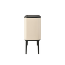 Bo Touch Bin - Pattumiera 3 x 11 L con 3 Inserti in Plastica - Soft Beige