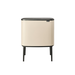 Bo Touch Bin - Pattumiera 3 x 11 L con 3 Inserti in Plastica - Soft Beige