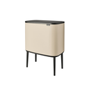Bo Touch Bin - Pattumiera 3 x 11 L con 3 Inserti in Plastica - Soft Beige