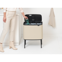 Bo Touch Bin - Pattumiera 3 x 11 L con 3 Inserti in Plastica - Soft Beige