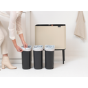 Bo Touch Bin - Pattumiera 3 x 11 L con 3 Inserti in Plastica - Soft Beige