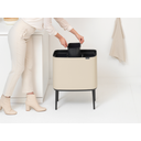 Bo Touch Bin - Pattumiera 3 x 11 L con 3 Inserti in Plastica - Soft Beige