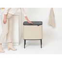 Bo Touch Bin - Pattumiera 3 x 11 L con 3 Inserti in Plastica - Soft Beige