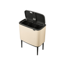 Bo Touch Bin - Pattumiera 3 x 11 L con 3 Inserti in Plastica - Soft Beige
