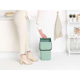 brabantia Sort & Go Afvalemmer, 25 Liter - Jade Green