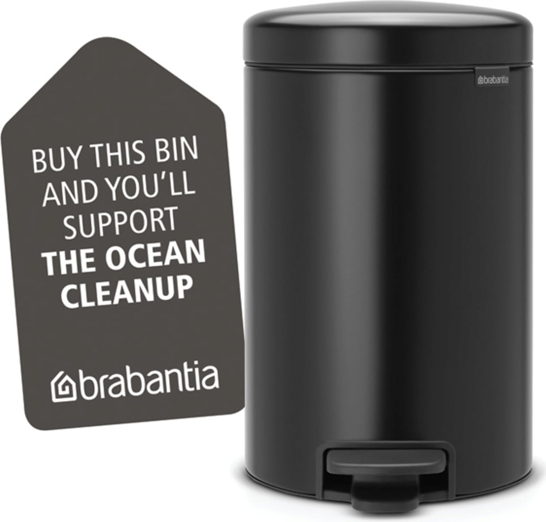 brabantia Poubelle à Pédale Newicon 12L - Matt Black