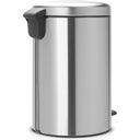 Newicon 20 L Pedal Bin with a Plastic Liner - Matt Steel