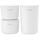 brabantia Pots de Stockage, Lot de 3 - Blanc