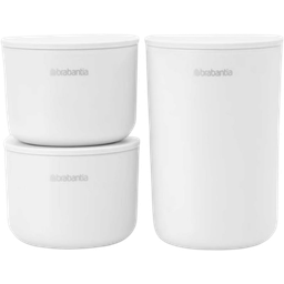 brabantia Pots de Stockage, Lot de 3 - Blanc