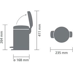 brabantia NewIcon Pedaalemmer, 3 Liter