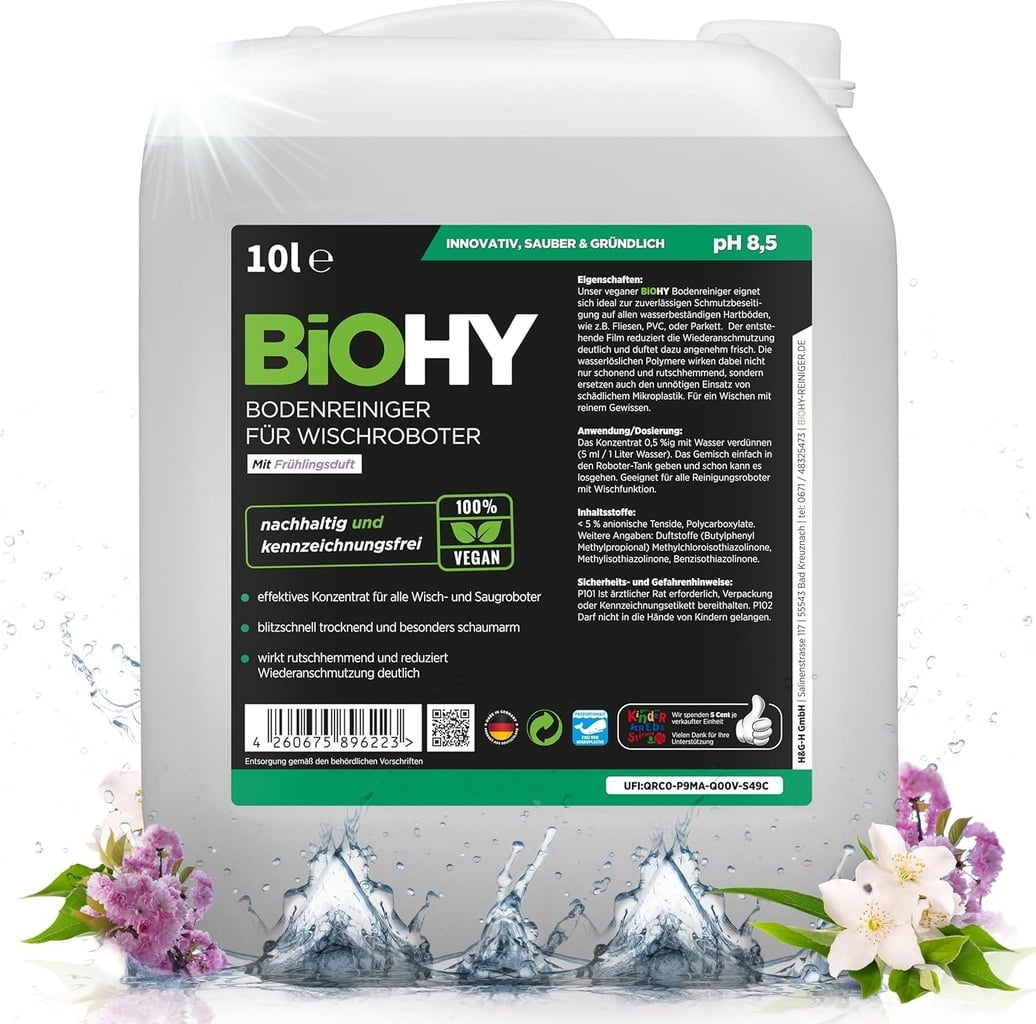 Detergente per Robot Lavapavimenti - Profumo Primaverile - 10 L