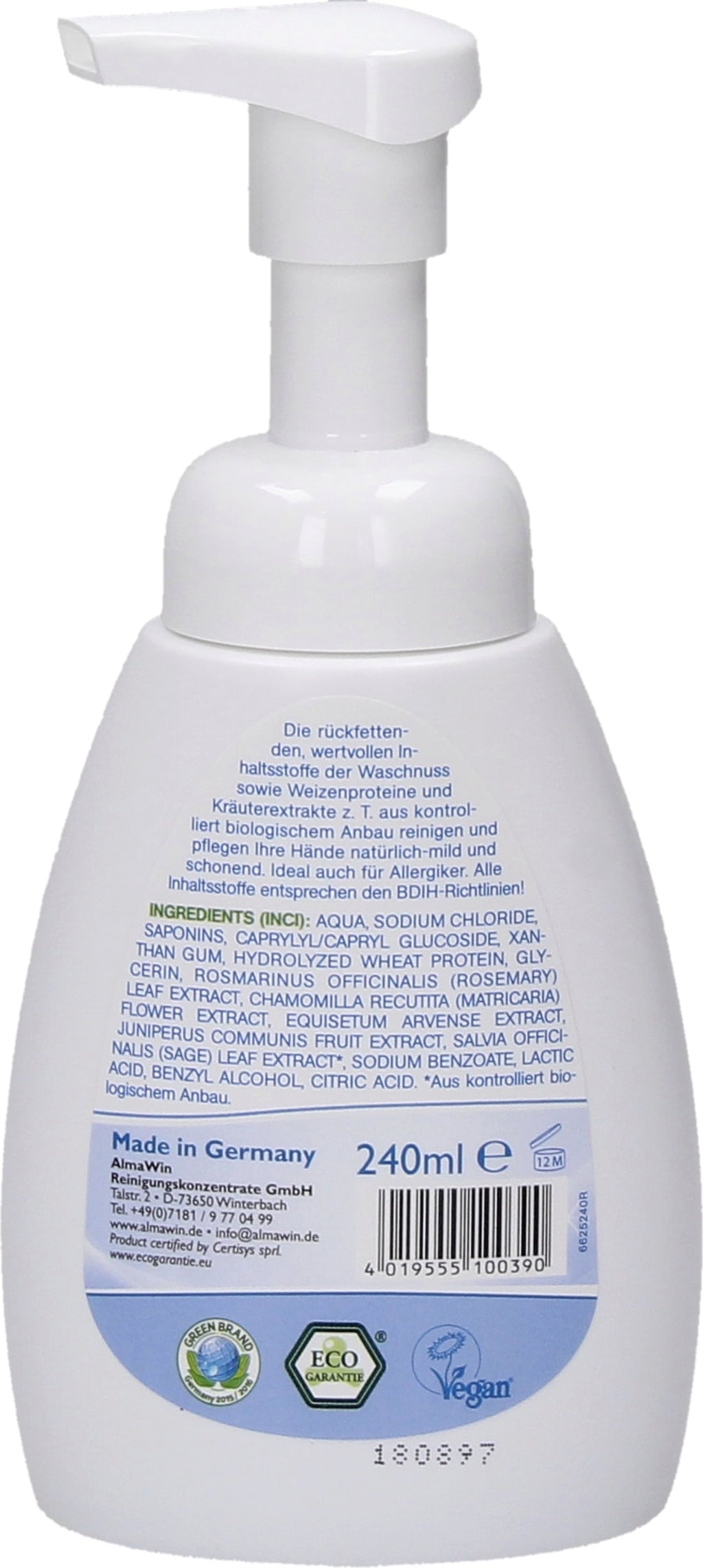 Klar Mosódió hab-szappan - 240 ml