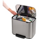 Bo Pedal Bin 36 Litres with Plastic Insert - Matte Steel Fingerprint Proof