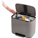 Bo Pedal Bin 36 Litres with Plastic Insert - Mineral Concrete Grey