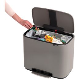 Bo Pedal Bin 36 Litres with Plastic Insert - Mineral Concrete Grey