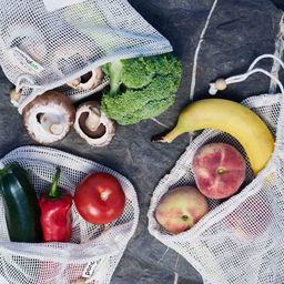 pandoo Fruit & Vegetable Nets - 6-piece set & bread bag 