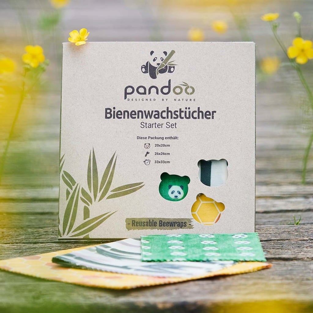 pandoo Tissus à la Cire d'Abeille - Starter Set - 1 kit