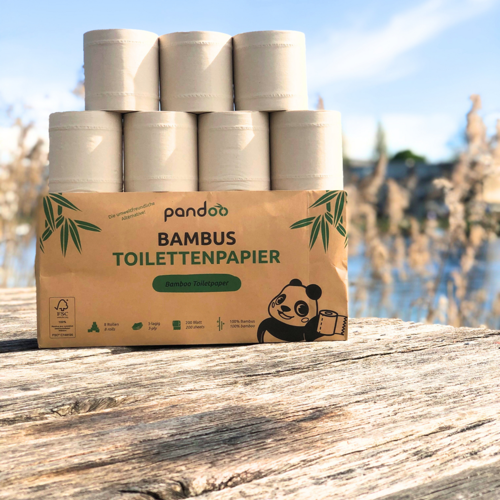 pandoo Toilettenpapier aus Bambus - 1 Pkg