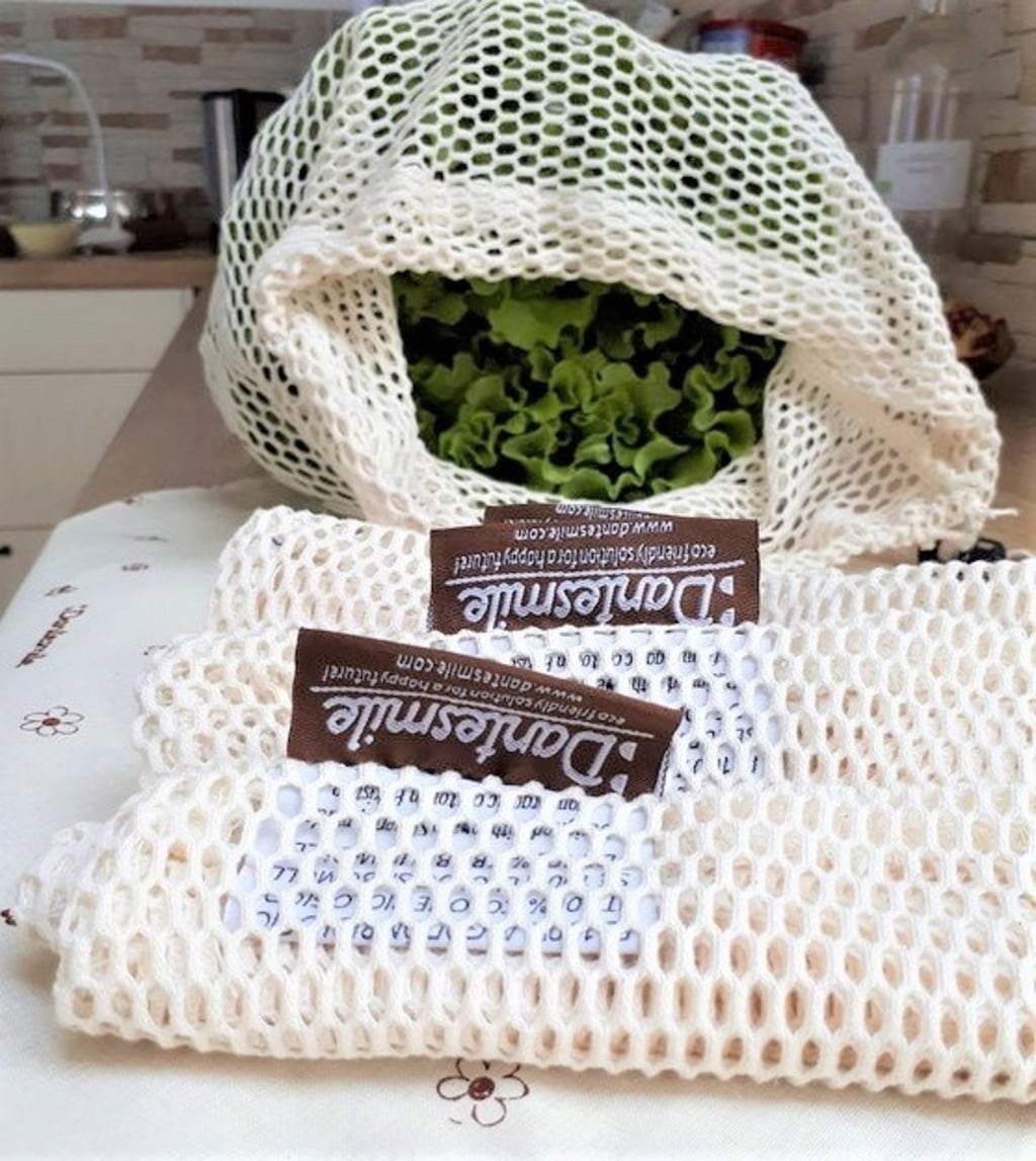 Dantesmile 3-piece Mesh Produce Bag Set - 1 set