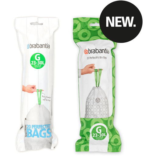 brabantia PerfectFit Müllbeutel - Rollenverpackung - 23 - 30 Liter (G) - 20 Stück