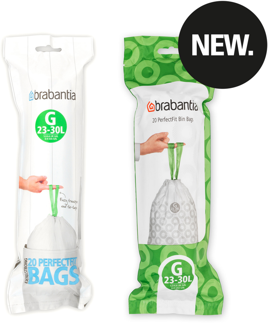brabantia Sacchetti in Rotolo - PerfectFit - 23-30 L (G) - 20 pezzi