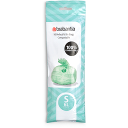 brabantia Sacs Poubelle PerfectFit (Compostables) - 6L (S) - 10 pièces par rouleau