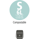 brabantia Sacs Poubelle PerfectFit (Compostables) - 6L (S) - 10 pièces par rouleau
