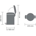 Newicon Lábbal nyitható szemetes műanyag betéttel - 3l