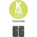 brabantia PerfectFit - Sacchetti Biodegradabili - 10 L (K) - 10 pz. per rotolo