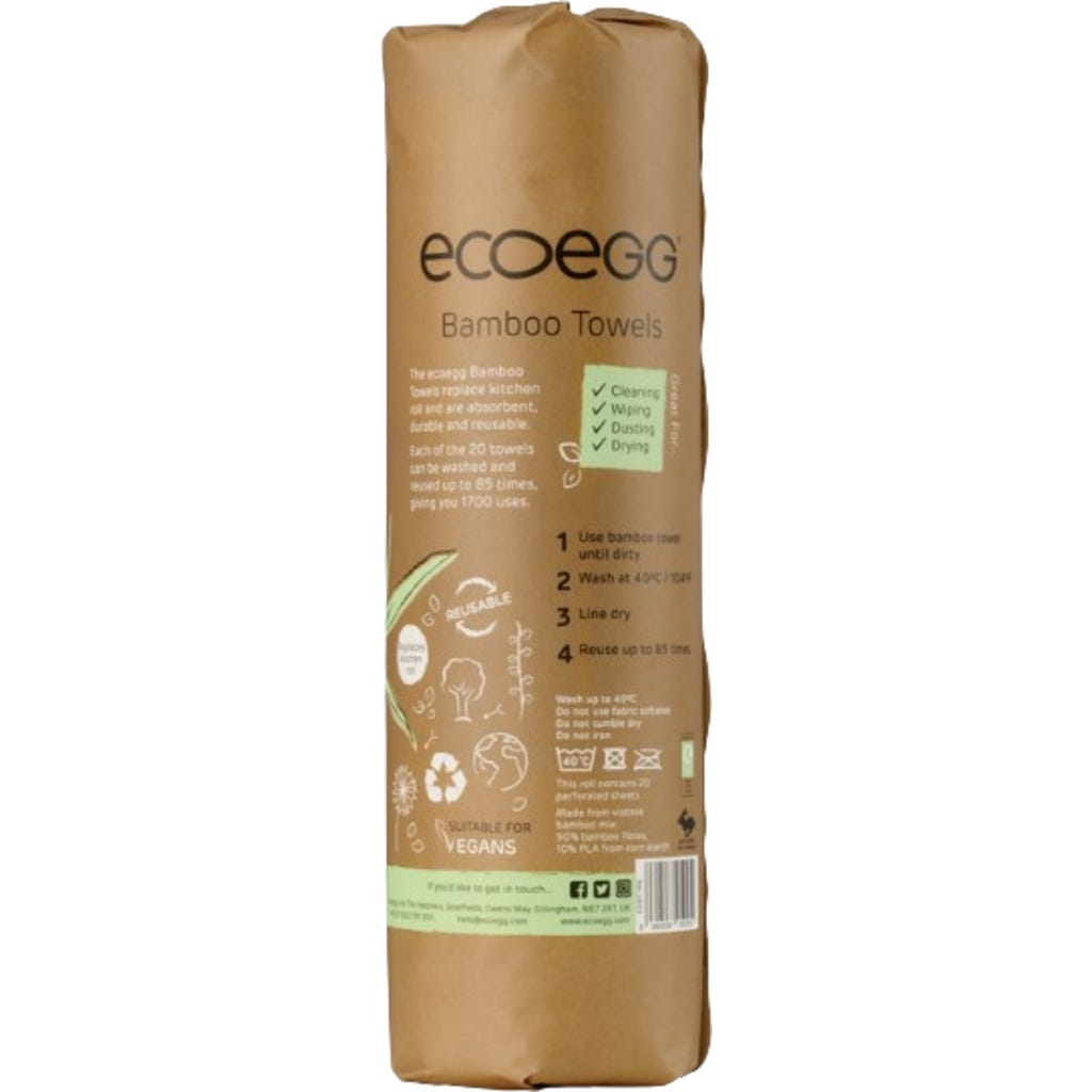 Ecoegg Bambus Kchentcher, 20 Stk - Ecosplendo Onlineshop