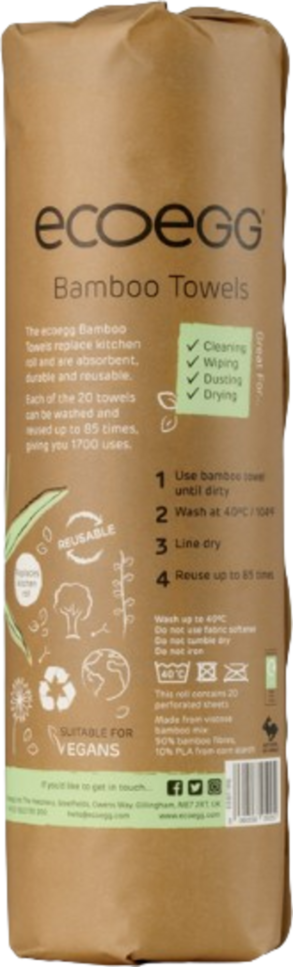 Ecoegg Bambus Küchentücher - 20 Stk