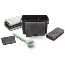 SinkSide Reinigungsset – Caddy plus 2 Sprühflaschen und 3 Mikrofaser-Reinigungstücher
